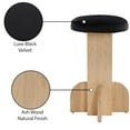 thumbnail image 2 of Meridian Furniture Wyatt Black Velvet Stool, 2 of 7