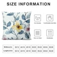 thumbnail image 5 of Creowell Watercolor Blue Yellow Flowers Pillowcases Seamless Pattern Pillow Case Decorative Throw Pillow Cover for Home Sofa Office  White, 5 of 5
