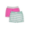 Limited Too Girls Stripe and Solid Dolphin Shorts, 2-Pack, Sizes 4-16