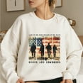 thumbnail image 4 of 4th of July Sweatshirt - Land of the Free Honor and Remember USA Flag Military Tribute Pullover - Patriotic Veterans Memorial Shirt, 4 of 7