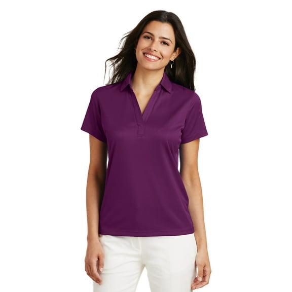 Port Authority L528 Ladies Fine Jacquard Polo, Plus Size Tops