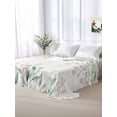 thumbnail image 6 of Green Botanical Flat Sheets Only Full Size, Soft Breathable Bed Top Sheets for Mattress, Watercolor Floral Spring Eucalyptus Leaves Luxury Bedding Flat Sheets for Home Hotel Bedroom Bed Protection, 6 of 9
