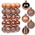 thumbnail image 1 of Adornos de Esferas Navideñas Briful 30 piezas Irrompibles Oro Rosa, 1 of 6