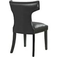 thumbnail image 4 of Modway Curve Dining Chair Vinyl Set of 2 in Black, 4 of 6
