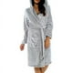 thumbnail image 1 of Albornoz de lana para mujer, bata de baño con capucha, ropa de dormir, 1 of 4