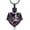 Black+Purple, variant on Crystal Heart Shape Cremation Jewelry Memorial Urn Necklace for Ashes, Stainless Steel Ash Holder Pendant Keepsake with Gift Box Charms Accessories for Women