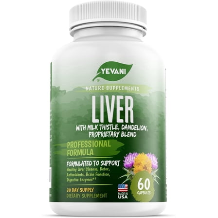 100% Pure Liver Cleanse Detox Supplement – Herbal Liver Support Formula with Milk Thistle, Dandelion Root, Beetroot, Artichoke & Jujube – Natural Liver Health & Detox Capsules