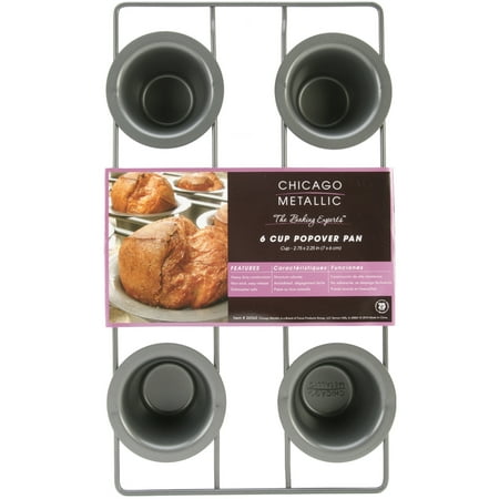Chicago Metallic Professional 6-cup Popover Pan, 16-inch-by-9.25-inch