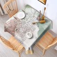 thumbnail image 4 of Floral Square Tablecloth 60x60in-Waterproof Polyester Printed Table Cover, Wrinkle Resistant & Washable for Kitchen Dining Picnic Party Decor, Buffet Table, Holiday Party, Dinner, Wedding , Flowers, 4 of 6