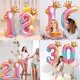 thumbnail image 5 of Globo con números de lámina de helio (#5), globos con números degradados de arcoíris de 32 pulgadas con corona para cumpleaños, decoraciones para fiestas de cumpleaños, 5 of 5