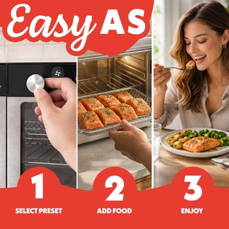 Gourmia French Door 6-Slice Digital Toaster Oven Air Fryer with Integrated Temperature Probe, 24L, Stainless Steel