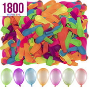Prextex 1800 Water Balloons Bulk Balloons Pack for Water Sports Fun, Splash Fights for Pools and Outdoors, Summer Outdoor Water games and Party Favors