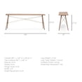 thumbnail image 3 of Medium Brown Wooden Console Table With 4 Angular Legs, 3 of 3