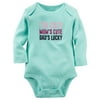 Carters Baby Clothing Outfit Girls Dads Lucky Bodysuit Mint