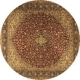 thumbnail image 1 of Ahgly Company Indoor Round Persian Brown Traditional Area Rugs, 5' Round, 1 of 4