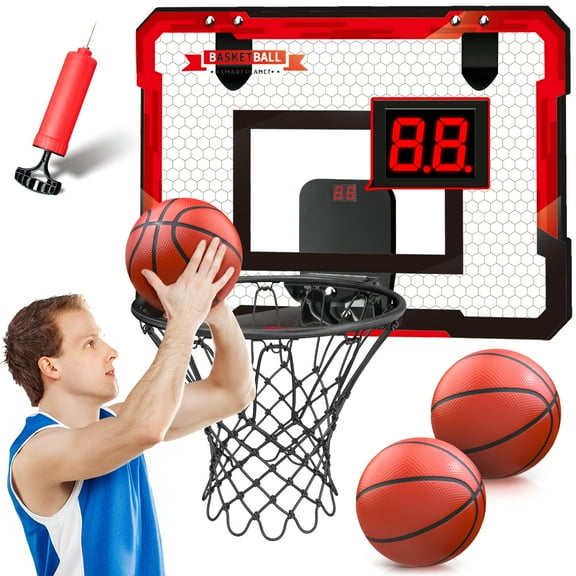 Freecat Kids Basketball Hoop Toys, Toddler Basketball Hoops with Scoreboard, Indoor Outdoor Play Mini Portable Basketball Goals Outside Toys Backyard Games for Boys Girls Age 3-8 Christmas Gifts