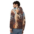 thumbnail image 4 of Honeii Fluffy Alpaca Mountain Meadow Print Hoodies for Men, Pullover & Full Zip, Breathable Zip up Hoodie, Sweatshirt-X-Large, 4 of 5