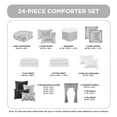 thumbnail image 4 of Madison Park Essentials Luxury 24PCs Comforter Set with Window Curtains,Room in a Bag,King,3-Grey, 4 of 8