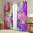 thumbnail image 2 of Girly Pink and Purple Curtains Aesthetic Marble Curtains & Drapes Women,Foil Print 30%-50% Blackout Curtains Mountain Fluid Bedroom Curtains,Rainbow Tie Dye Window Treatments, 2 of 6