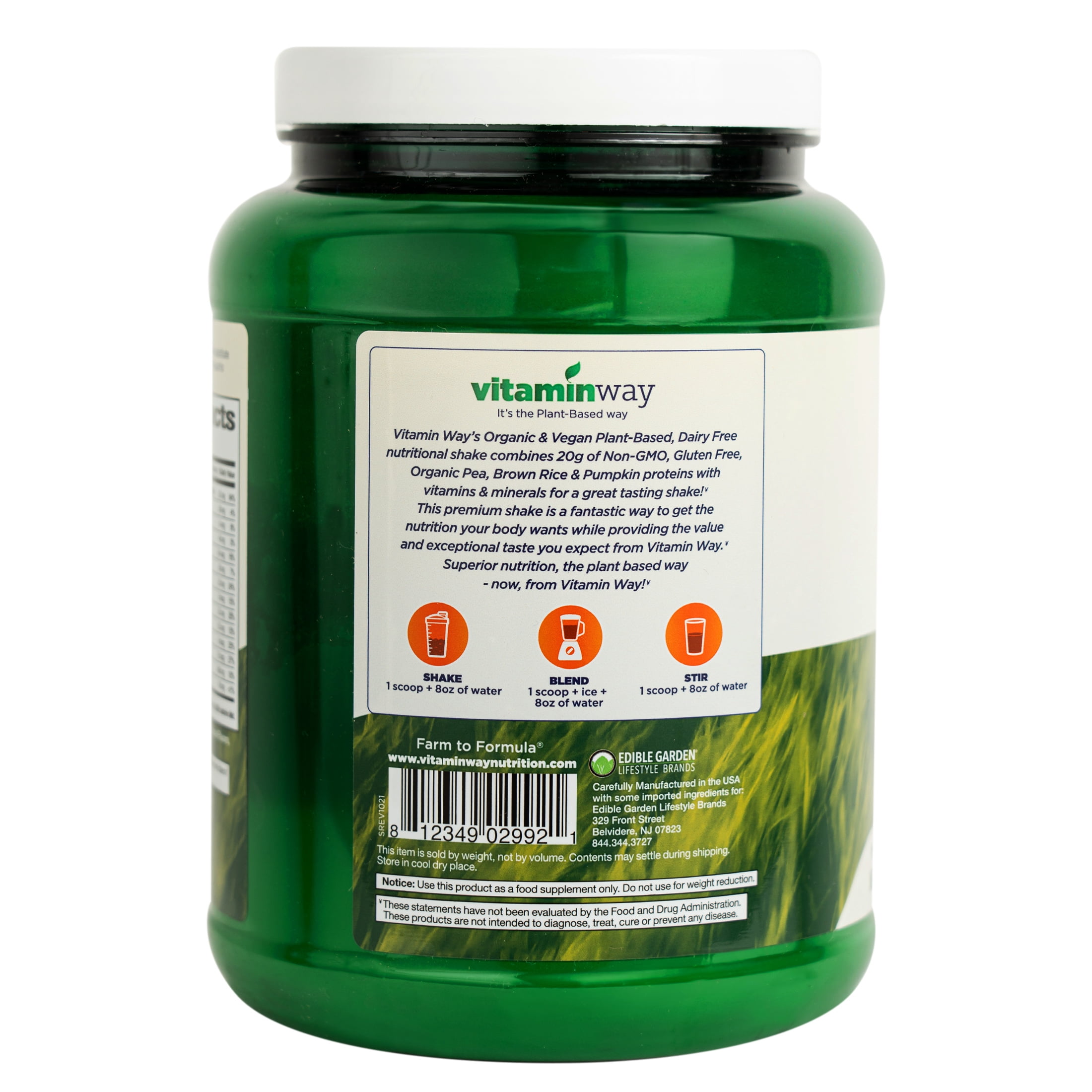 Vitamin Way Organic Protein Powder Vanilla  - 20g of Non-GMO, Gluten Free Plant Protein