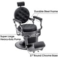 thumbnail image 3 of BarberPub Vintage Barber Chair Heavy Duty Metal Frame All Purpose Hydraulic Recline Salon Beauty Spa Equipment 2947, 3 of 9