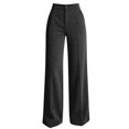 thumbnail image 2 of JUUNthy Dress Pants for Womens, High Waist Wide Leg with Pockets Flat Front Pleated Office Business Work Pants White 2XL, 2 of 12