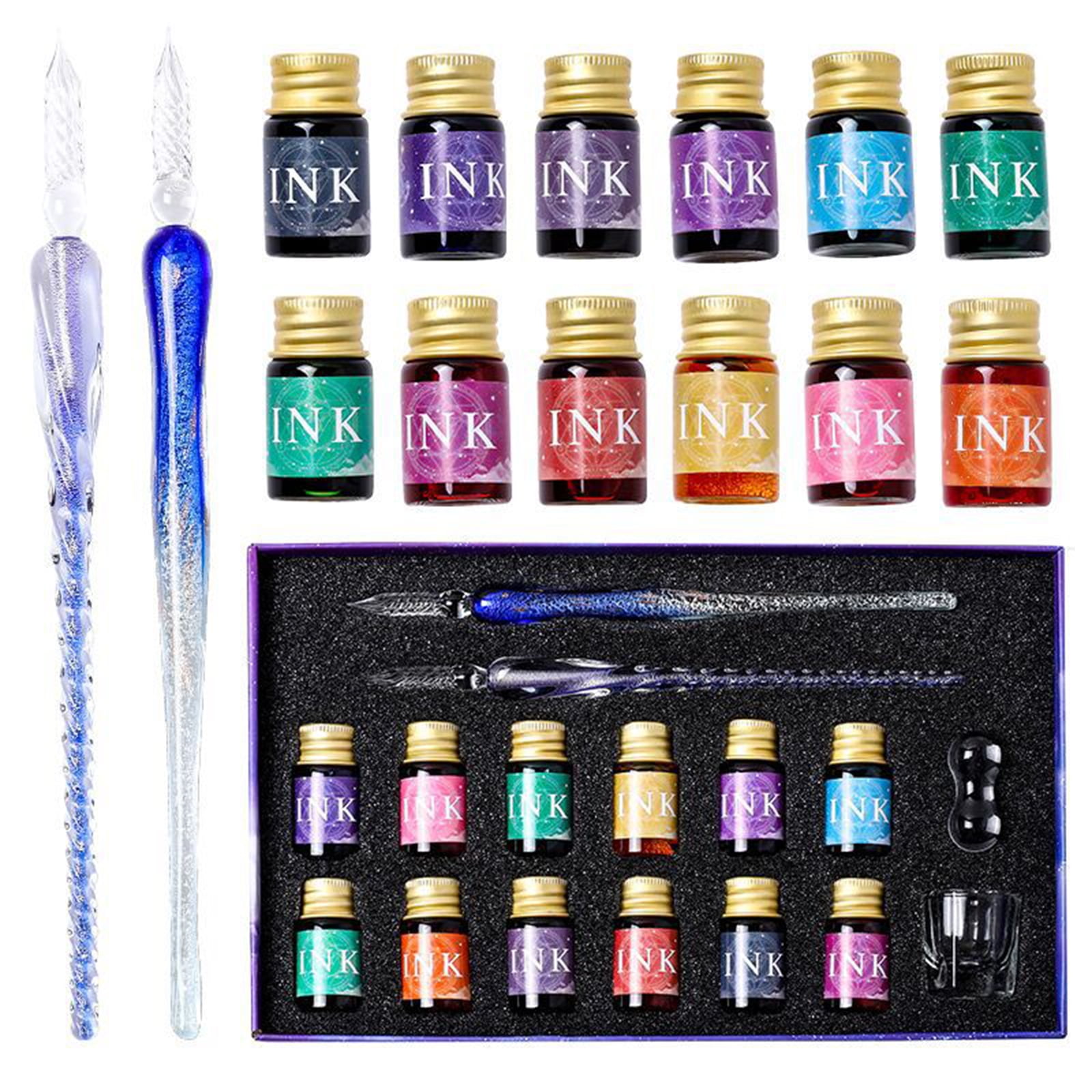 Retro Calligraphy Artist Glass Pens Set for Writing Signatures Decoration Gift