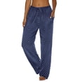 thumbnail image 2 of Ekouaer Womens Pajama Pants Plaid Lounge Pants Soft Drawstring Pj Bottoms with Pockets, 2 of 5