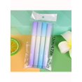 thumbnail image 2 of 4pcs Gradient Fluorescent Highlighters Set In Cute Pudding Puff Pen Case, Colorful Markers For Students And Office Supplies, 2 of 5