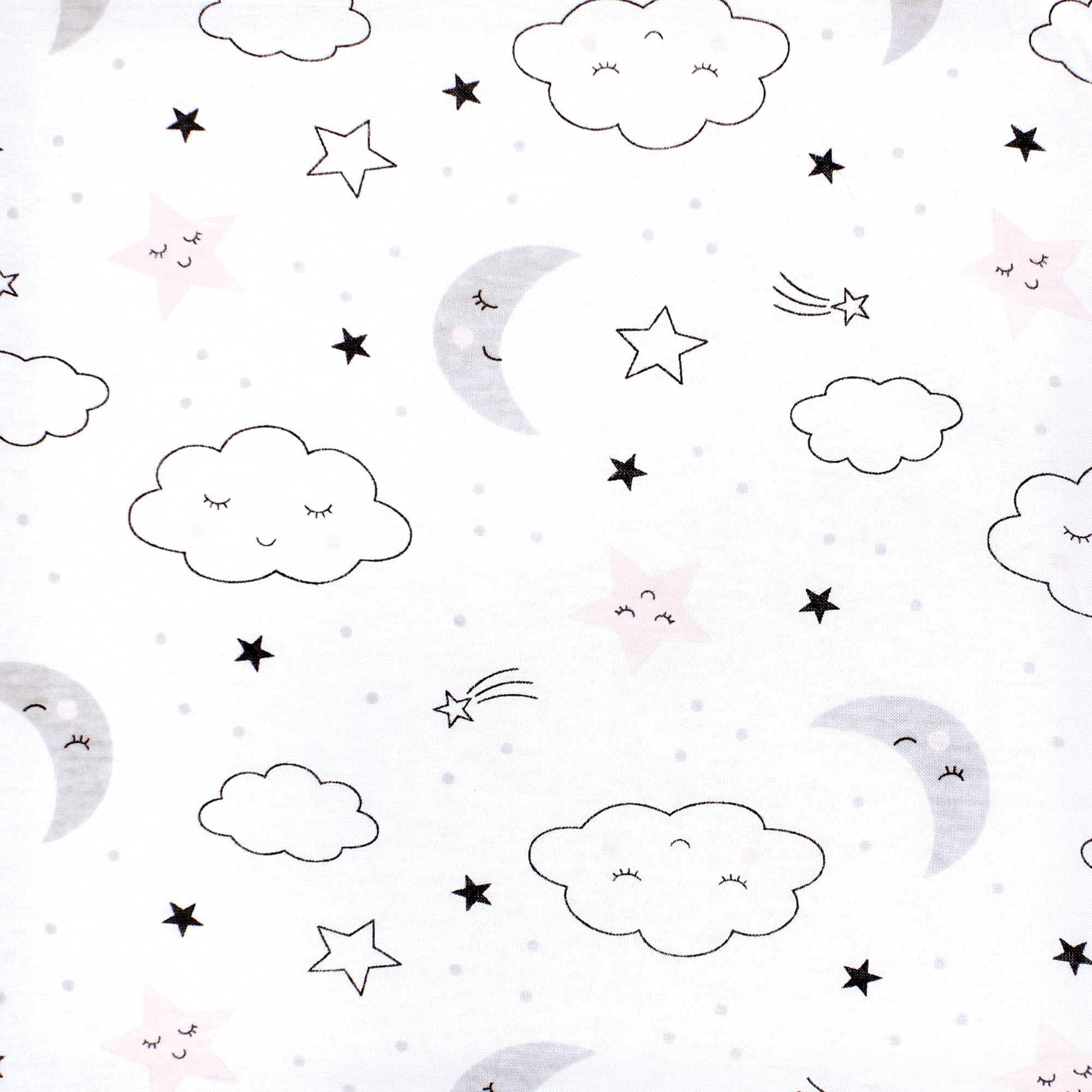Hudson Baby Infant Girl Cotton Fitted Crib Sheet, Dreamer, One Size