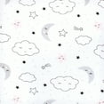 thumbnail image 2 of Hudson Baby Infant Girl Cotton Fitted Crib Sheet, Dreamer, One Size, 2 of 2