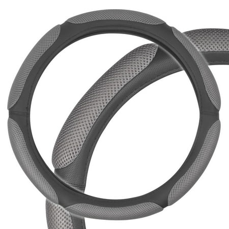 Mesh Steering Wheel Cover - ACDelco Mesh Tech Grip Steering Wheel Cover for Car Truck SUV & Van - 6-Premium Mesh Padded Comfort Grip Panels 15