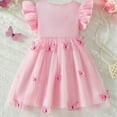 thumbnail image 4 of Robes pour Filles Enfants Tout-Petits Robe d'Été Légère Sans Manches en Coton Robe de Jeu avec Volants Robe Ado Fille Rose 4 Ans-5 Ans, 4 of 6