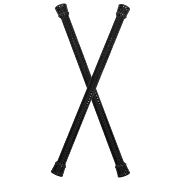 RENACLIPY 2Pcs Black Extendable Curtain Rod for Bathroom Window with Strong Load Capacity