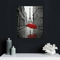 thumbnail image 4 of COMIO  Black and White Romantic Paris Street Contemporary Art Poster Prints Eiffel Tower with Red Umbrella Photography Framed Wall Mounting Ready to Hang, 4 of 4