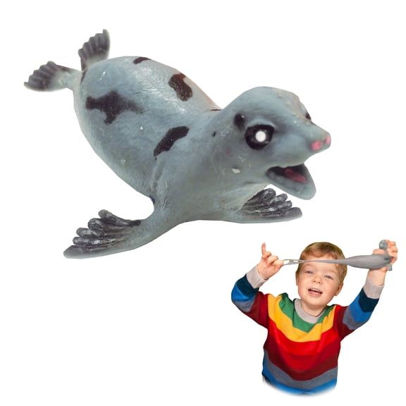 Rep Pals - Seal by Deluxebase. Stretchy Squishy Animal Figure, Soft Flexible Squeeze Toy, Sensory Fidget Toy & Fun Gift for Kids.