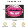 thumbnail image 2 of Lingy  Black and Pink Lips Canvas Wall Art Fashion and Glam Poster Sexy Red Lip Picture Gallery Wrap for Bathroom Bedroom Makeup Room Wall Decor  16x12in, 2 of 5