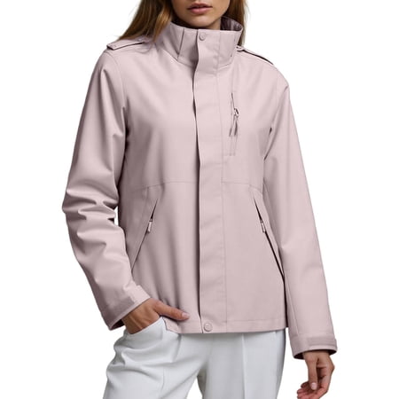 Arlun Oversized Lightweight Comfort Unisex Jackets Windproof Zipper up Long Sleeve Outdoor Stylish Warm Coat Fall Winter Hoodies for Couples Everyday Wear Pink XL