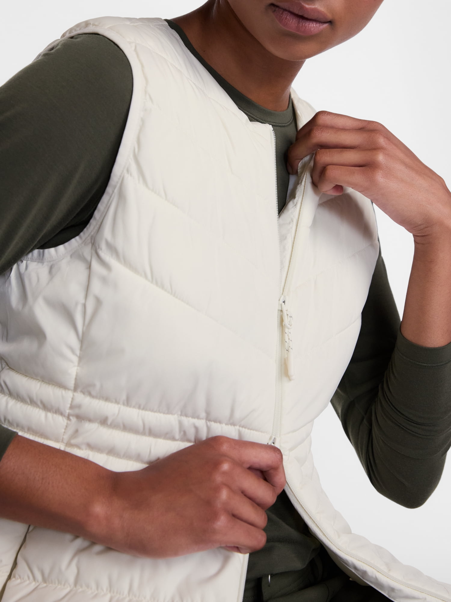Ozark Trail Women's and Women's Plus Collarless Puffer Vest, Sizes XS-3X