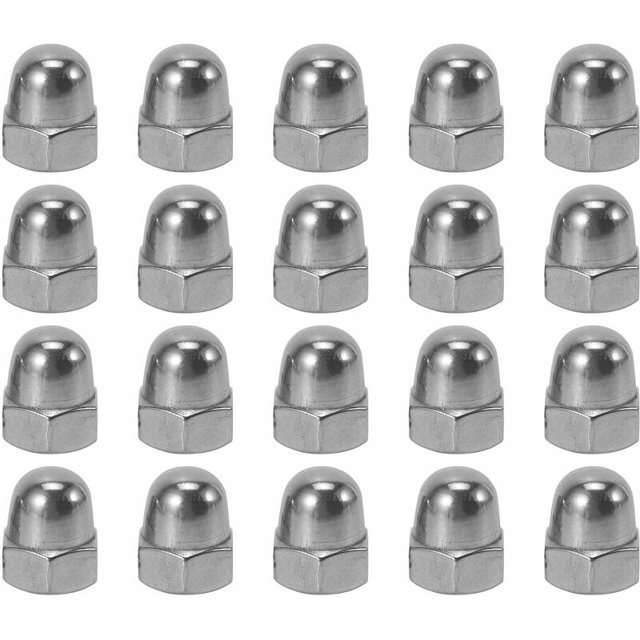 Tuercas de cabeza de cúpula de acero inoxidable 304 de diámetro de rosca, tuercas de casquillo hexagonal, 20 piezas