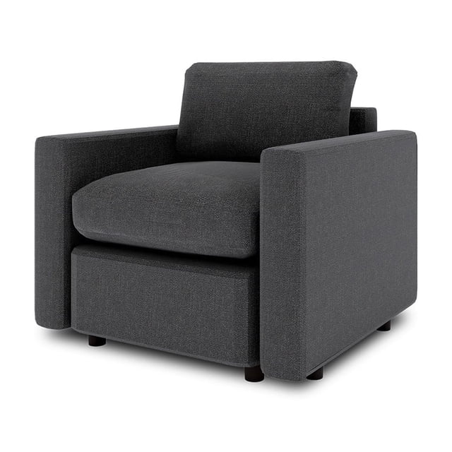 Sillón Individual Seccional Modular Moderno | Gris Carbón