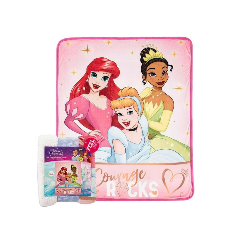 Disney Princess Throw Blanket 40x50 Multicolor Silk Touch Sherpa Polyester 1 Each Walmart