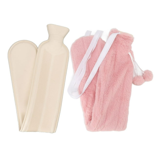 Bouillotte 2000 ml en forme de bande pour garder le cou et les épaules au chaud en hiver, avec housse douce et moelleuse.