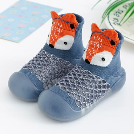 

〖TOTO〗Toddler Shoes Infant Boys Girls Animal Prints Cartoon Socks Shoes Toddler Breathable Mesh The Floor Socks Non Slip Prewalker Shoes