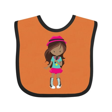 

Inktastic African American Girl Rock Girl Band Singer Gift Baby Girl Bib