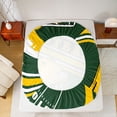 thumbnail image 5 of jejeloiu Rugby City Silhouette Bed Sheets,Yellow Green Football Helmet King Sheets For Kids 4pcs, 5 of 7