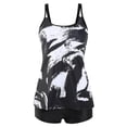 thumbnail image 4 of Haivin Women's Printed Tankini Swimsuit, Halter Neck with Wide Straps, Two-Piece for Beach and Pool, 4 of 5
