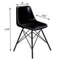thumbnail image 2 of Beaumont Lane Metropolitan Living Leather Side Chair in Black, 2 of 8