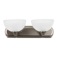 thumbnail image 1 of Yosemite Home Decor Glacier Point Meuble-Lavabo à 2 Lumières en Acier Inoxydable, Fini Nickel Satiné, 1 of 12