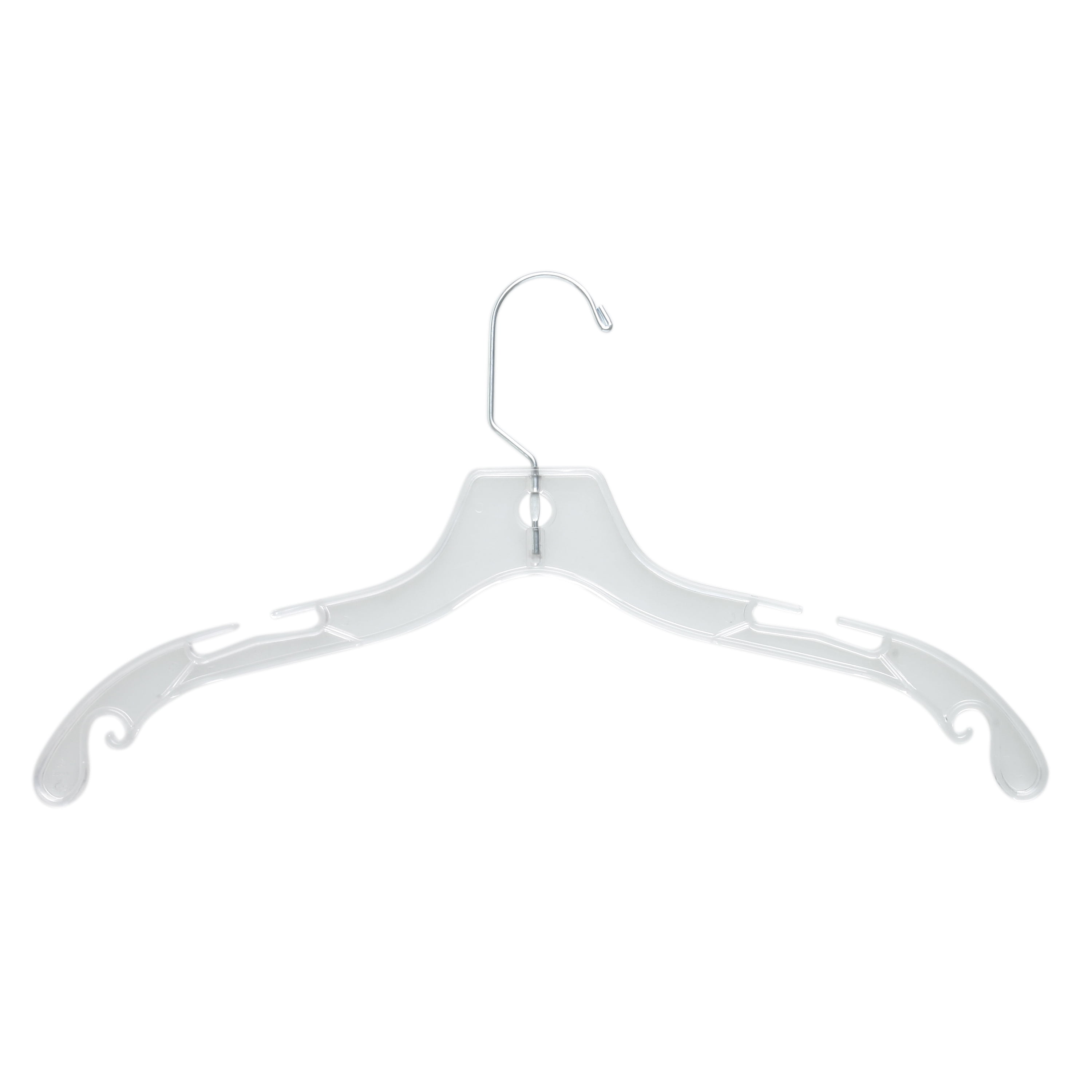 HoneyCanDo Clear Plastic Clothing Hangers, 24 Pack